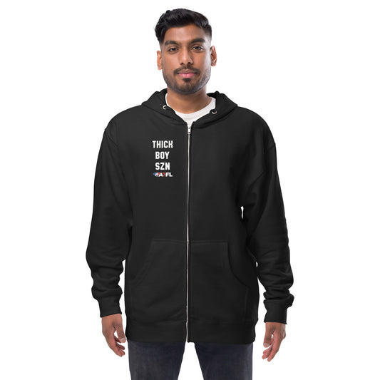 Unisex fleece zip up hoodie